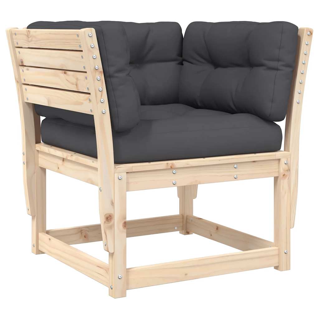 Set Divani Giardino 6 pz con Cuscini in Legno Massello di Pino | homemem39