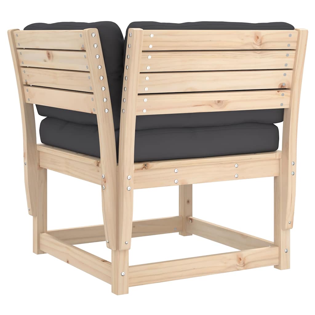 Set Divani Giardino 6 pz con Cuscini in Legno Massello di Pino | homemem39