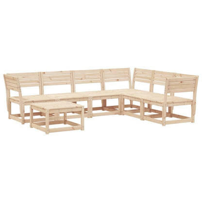 Set Salotto da Giardino 7 pz in Legno Massello di Pino | homemem39