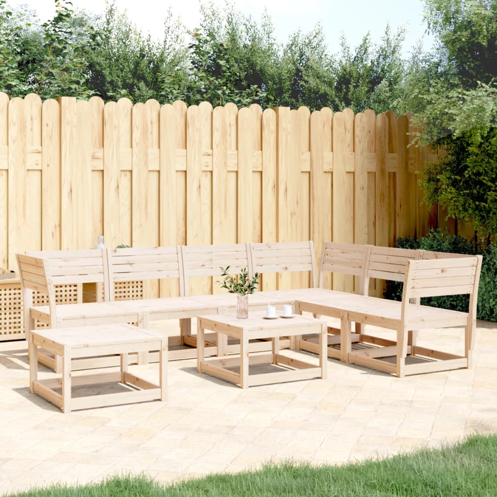 Set Salotto da Giardino 7 pz in Legno Massello di Pino | homemem39