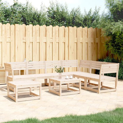 Set Salotto da Giardino 7 pz in Legno Massello di Pino | homemem39