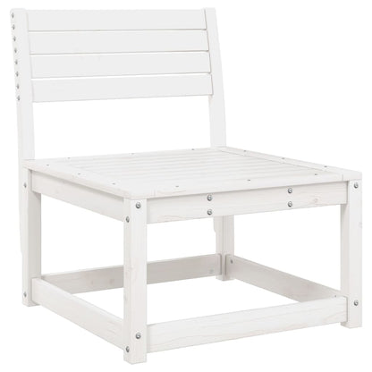 Set Salotto da Giardino 7 pz Bianco in Legno Massello di Pino - homemem39