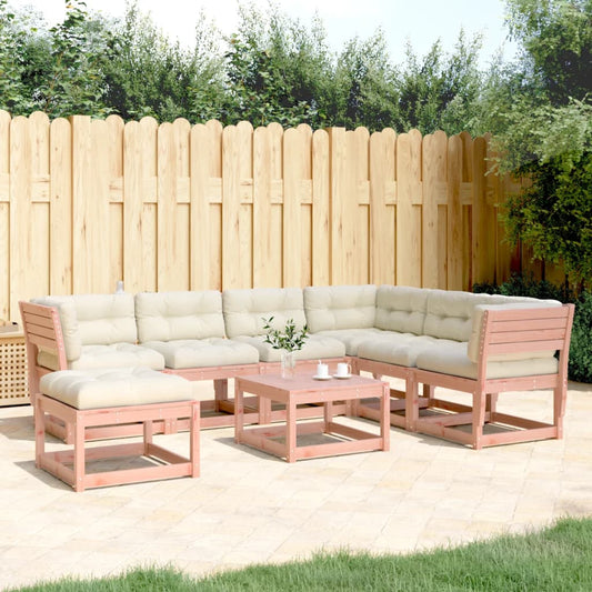 Set Divani Giardino 7 pz con Cuscini Legno Massello di Douglas - homemem39