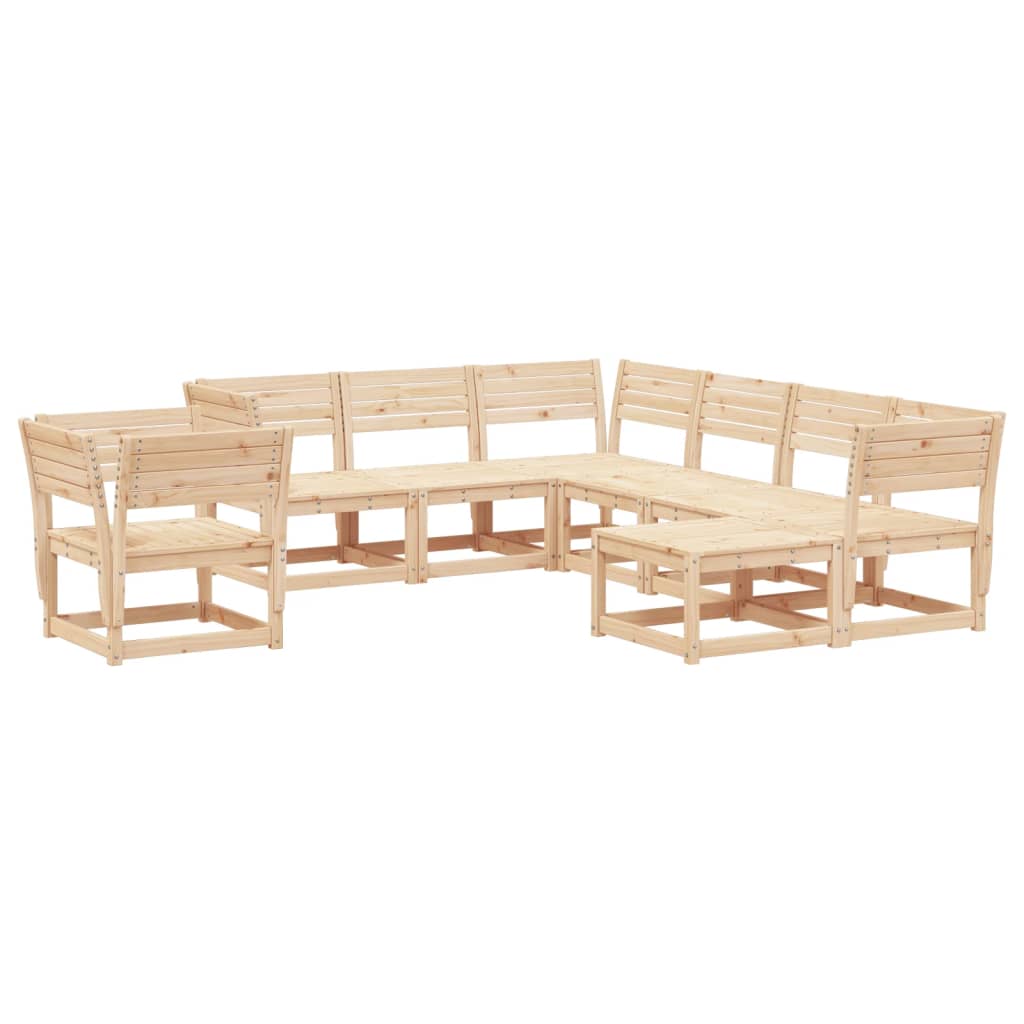 Set Salotto da Giardino 8 pz in Legno Massello di Pino | homemem39