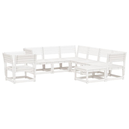 Set Salotto da Giardino 8 pz in Legno Massello di Pino Bianco - homemem39