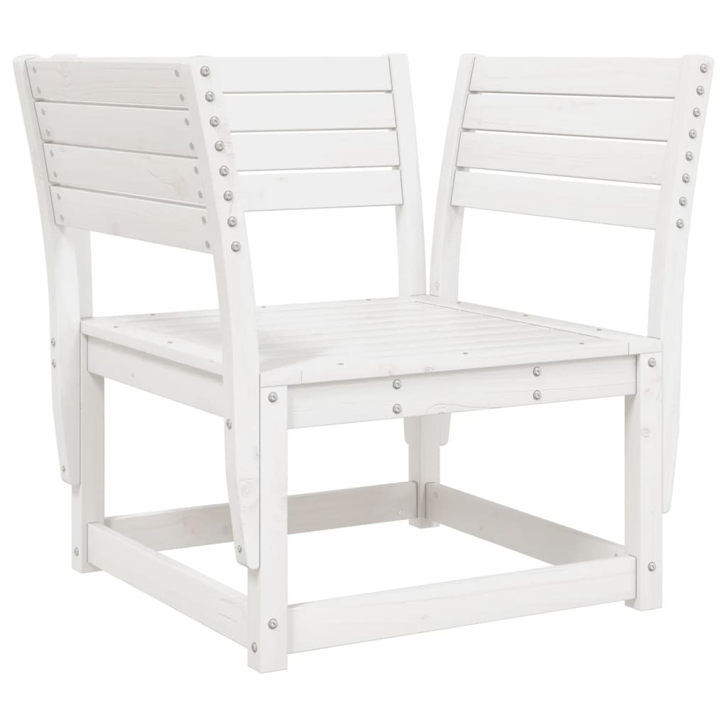 Set Salotto da Giardino 8 pz in Legno Massello di Pino Bianco - homemem39