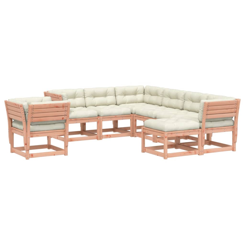 Set Divani Giardino 8 pz con Cuscini Legno Massello di Douglas - homemem39