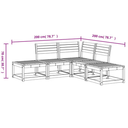 Set Divani da Giardino 5 pz in Legno Massello di Pino | homemem39