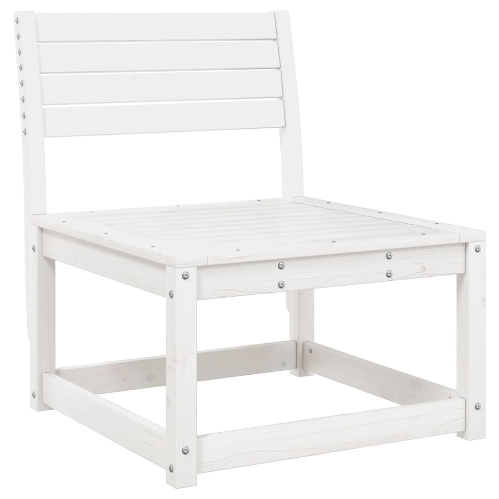 Set Salotto da Giardino 5 pz Bianco in Legno Massello di Pino - homemem39