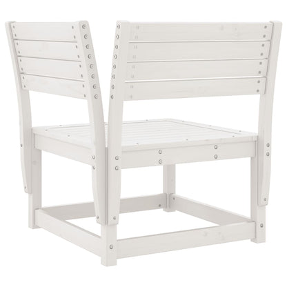 Set Salotto da Giardino 5 pz Bianco in Legno Massello di Pino