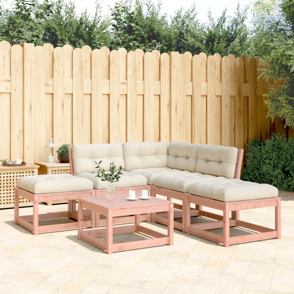Set Divani Giardino 5 pz con Cuscini Legno Massello di Douglas - homemem39