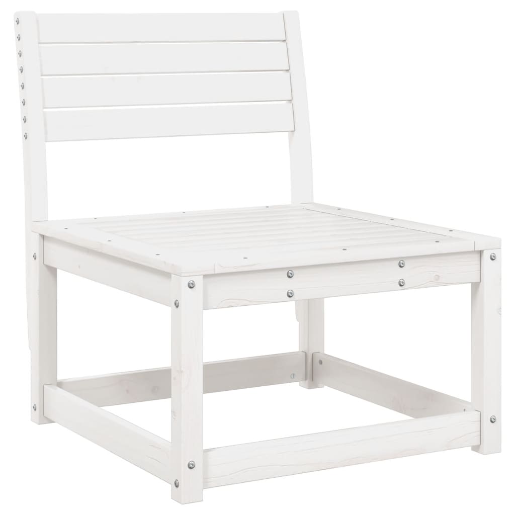 Set Salotto da Giardino 5 pz Bianco in Legno Massello di Pino - homemem39