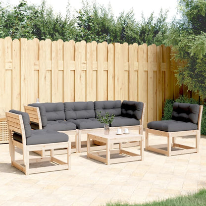 Set Divani Giardino 5 pz con Cuscini in Legno Massello di Pino - homemem39