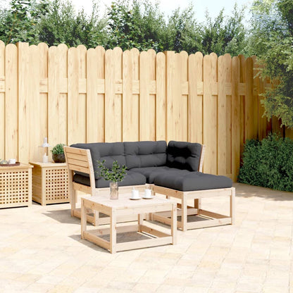 Set Divani Giardino 3 pz con Cuscini in Legno Massello di Pino - homemem39