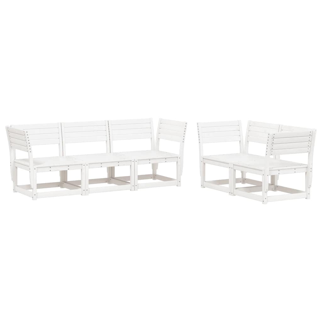 Set Salotto da Giardino 5 pz Bianco in Legno Massello di Pino | homemem39