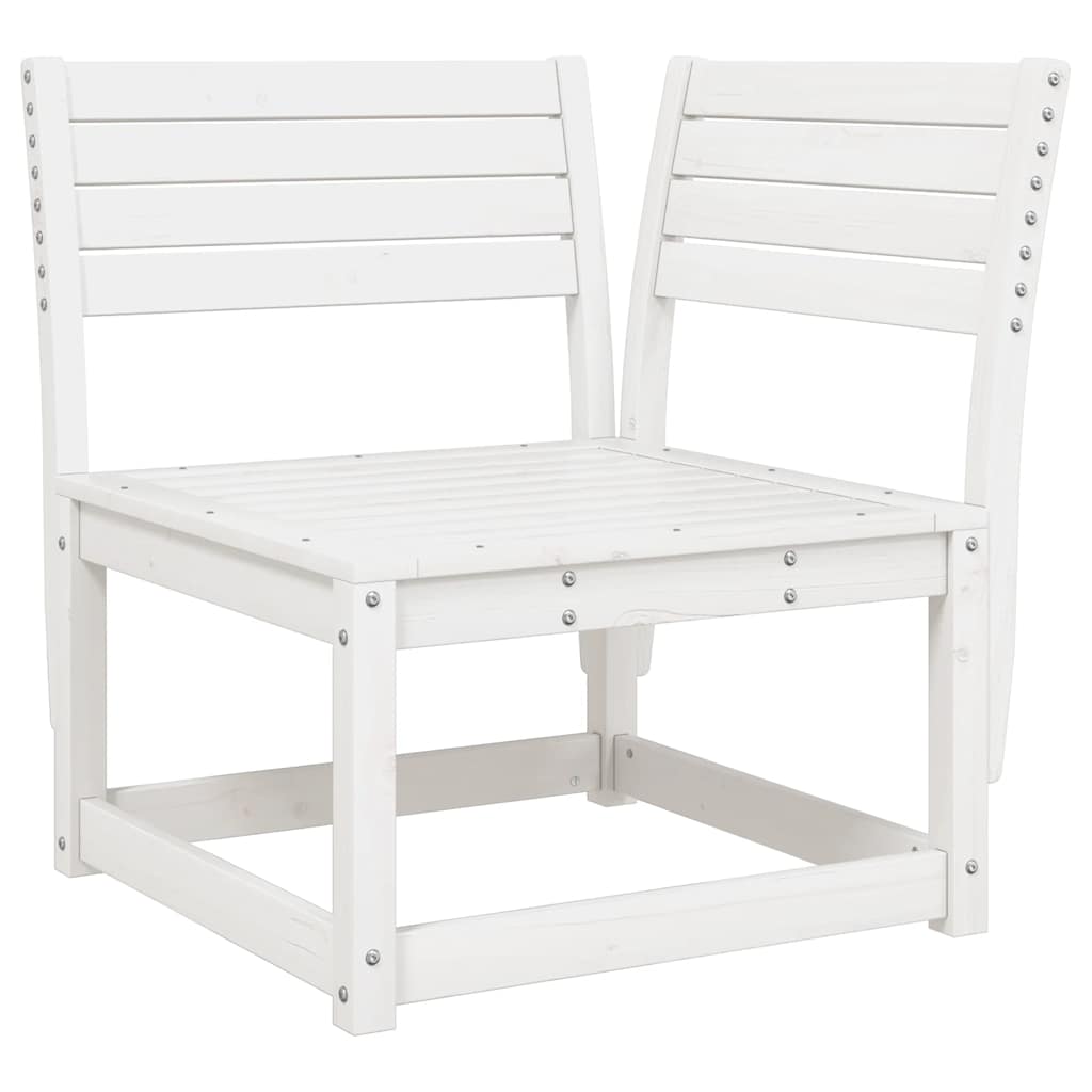 Set Salotto da Giardino 5 pz Bianco in Legno Massello di Pino | homemem39