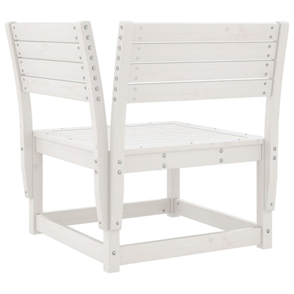 Set Salotto da Giardino 5 pz Bianco in Legno Massello di Pino - homemem39