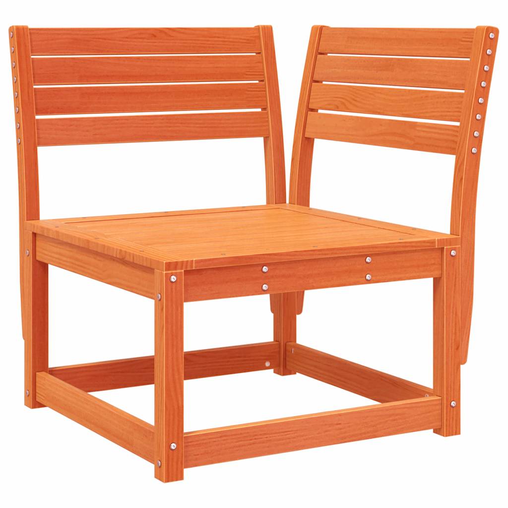 Set Divani da Giardino 5 pz Marrone Cera Legno Massello Pino | homemem39