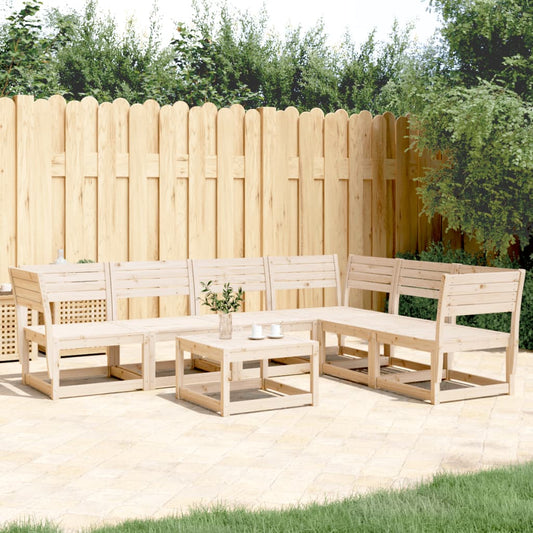 Set Divani da Giardino 6 pz in Legno Massello di Pino - homemem39