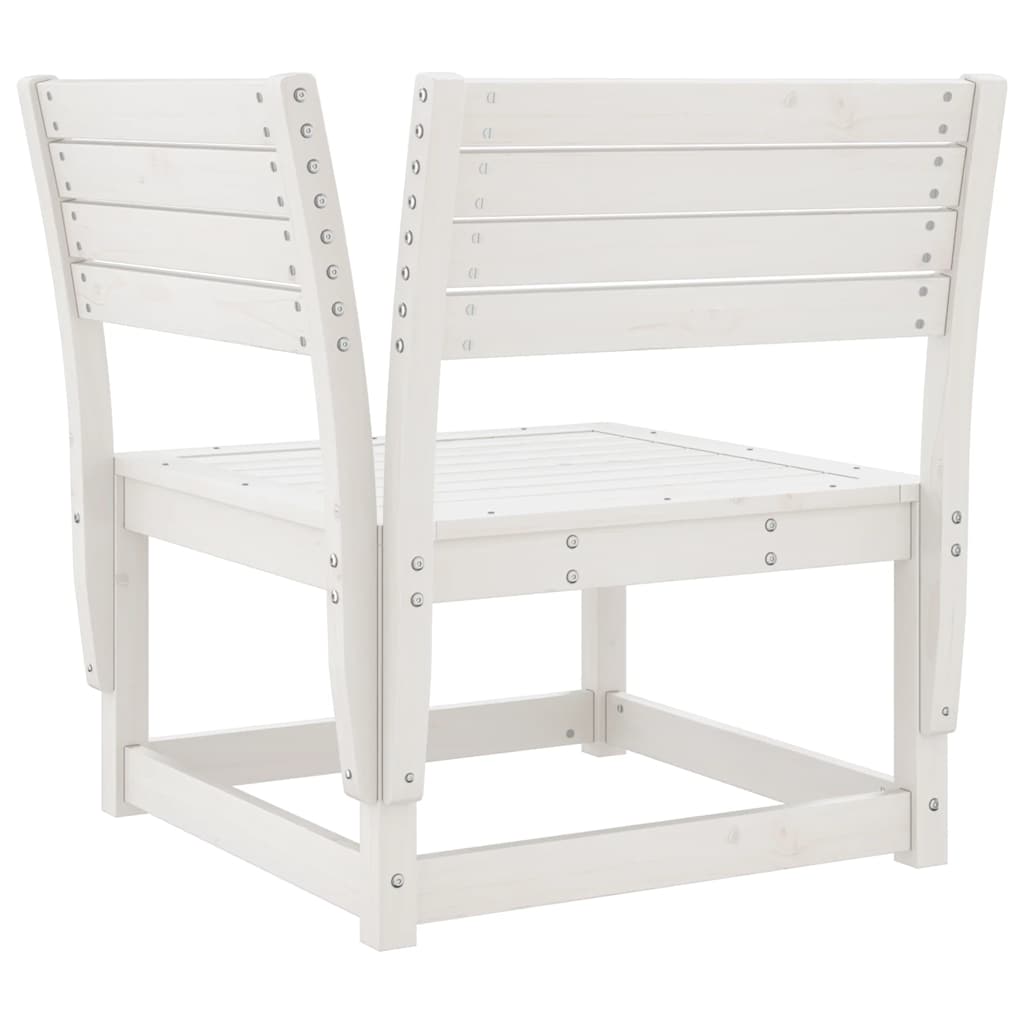 Set Divani da Giardino 6 pz Bianco in Legno Massello di Pino | homemem39