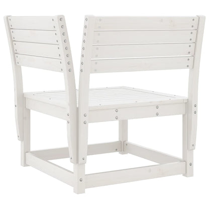 Set Divani da Giardino 6 pz Bianco in Legno Massello di Pino | homemem39