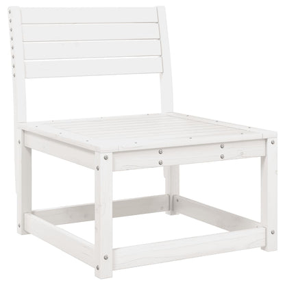 Set Divani da Giardino 6 pz Bianco in Legno Massello di Pino - homemem39
