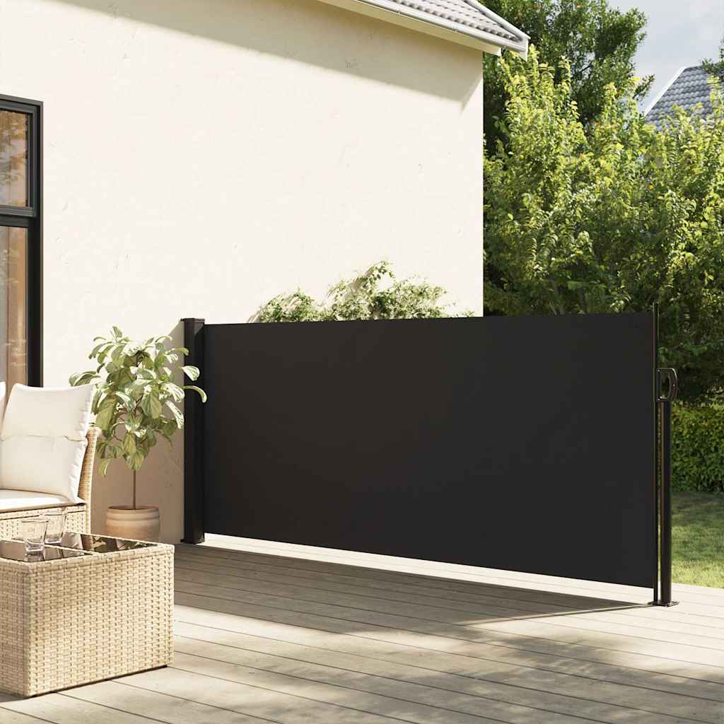 Tenda da Sole Laterale Retrattile Nera 100x300 cm | homemem39