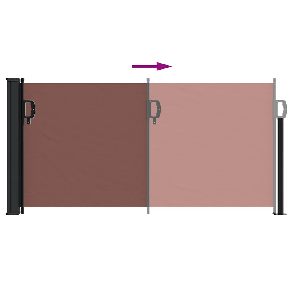 Tenda da Sole Laterale Retrattile Marrone 100x300 cm | homemem39