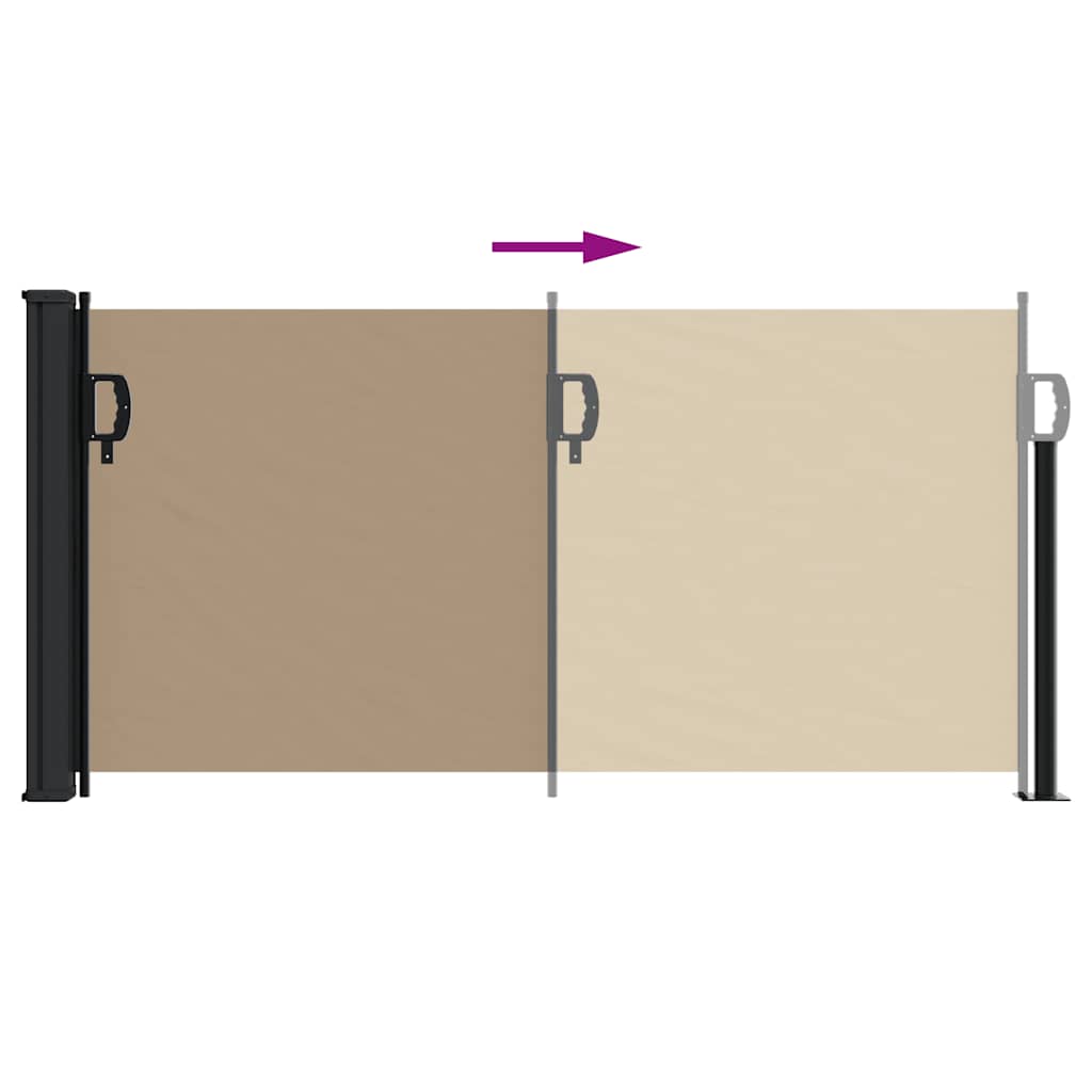 Tenda da Sole Laterale Retrattile Tortora 100x300 cm | homemem39