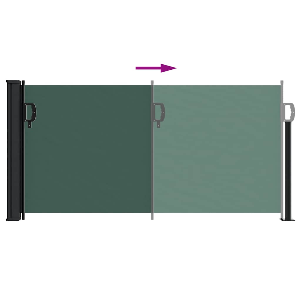 Tenda da Sole Laterale Retrattile Verde Scuro 100x300 cm | homemem39