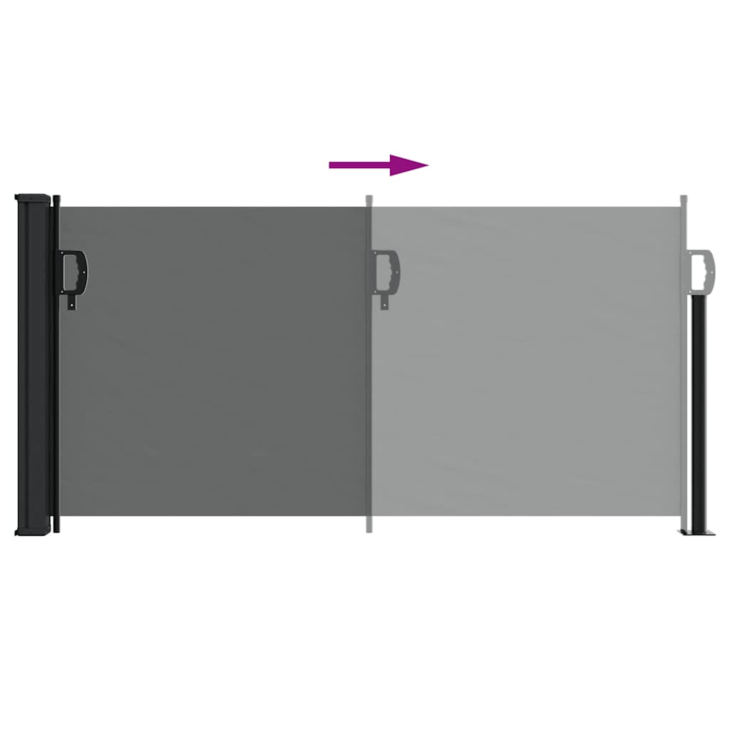 Tenda da sole laterale retrattile antracite 100x300 cm | homemem39