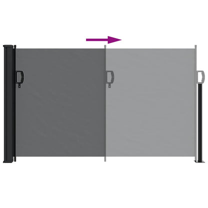 Tenda da Sole Laterale Retrattile Nera 117x300 cm | homemem39