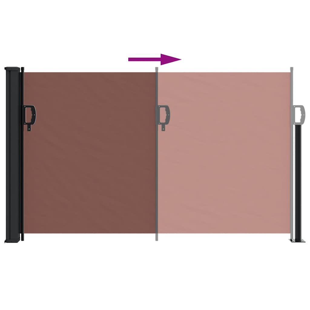 Tenda da Sole Laterale Retrattile Marrone 117x300 cm | homemem39