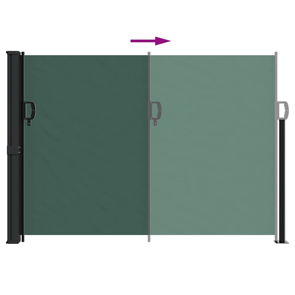Tenda da Sole Laterale Retrattile Verde Scuro 140x300 cm | homemem39