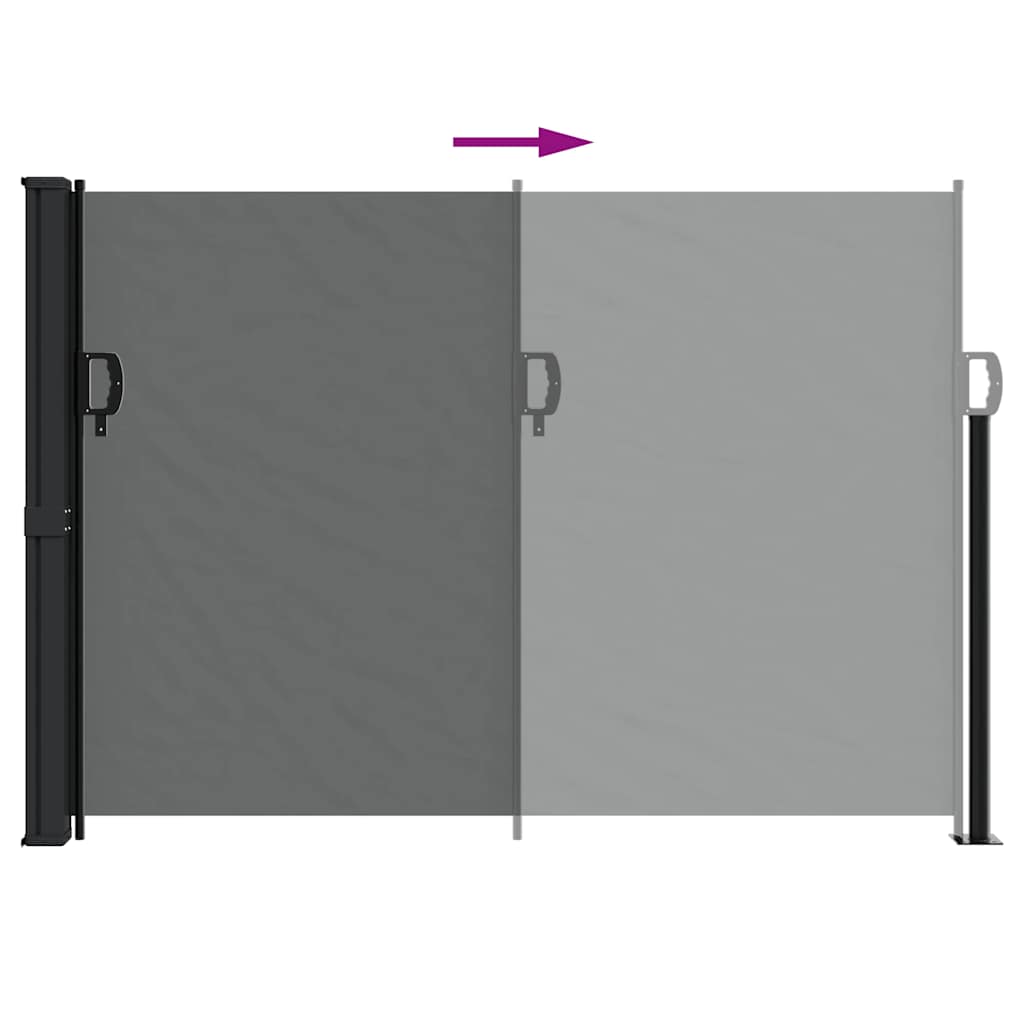 Tenda da sole laterale retrattile antracite 140x300 cm | homemem39