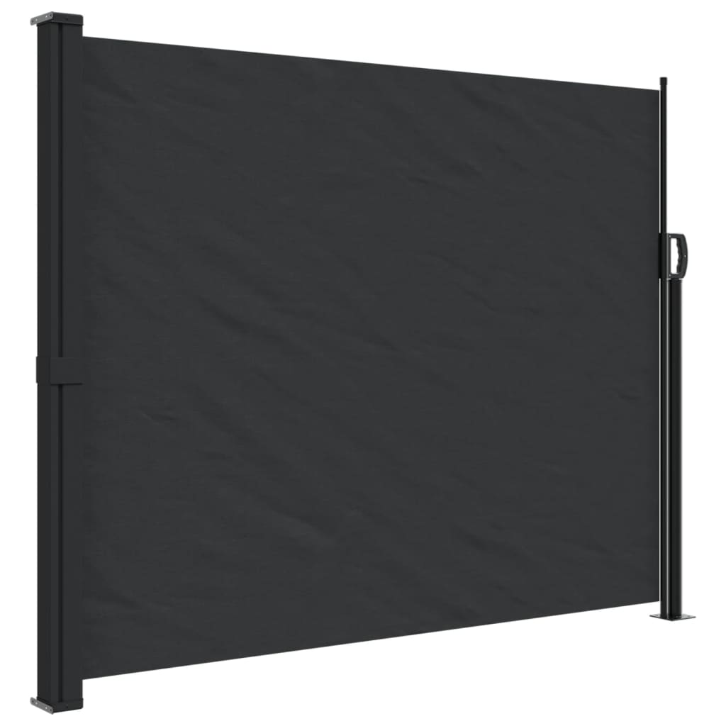 Tenda da Sole Laterale Retrattile Nera 160x300 cm