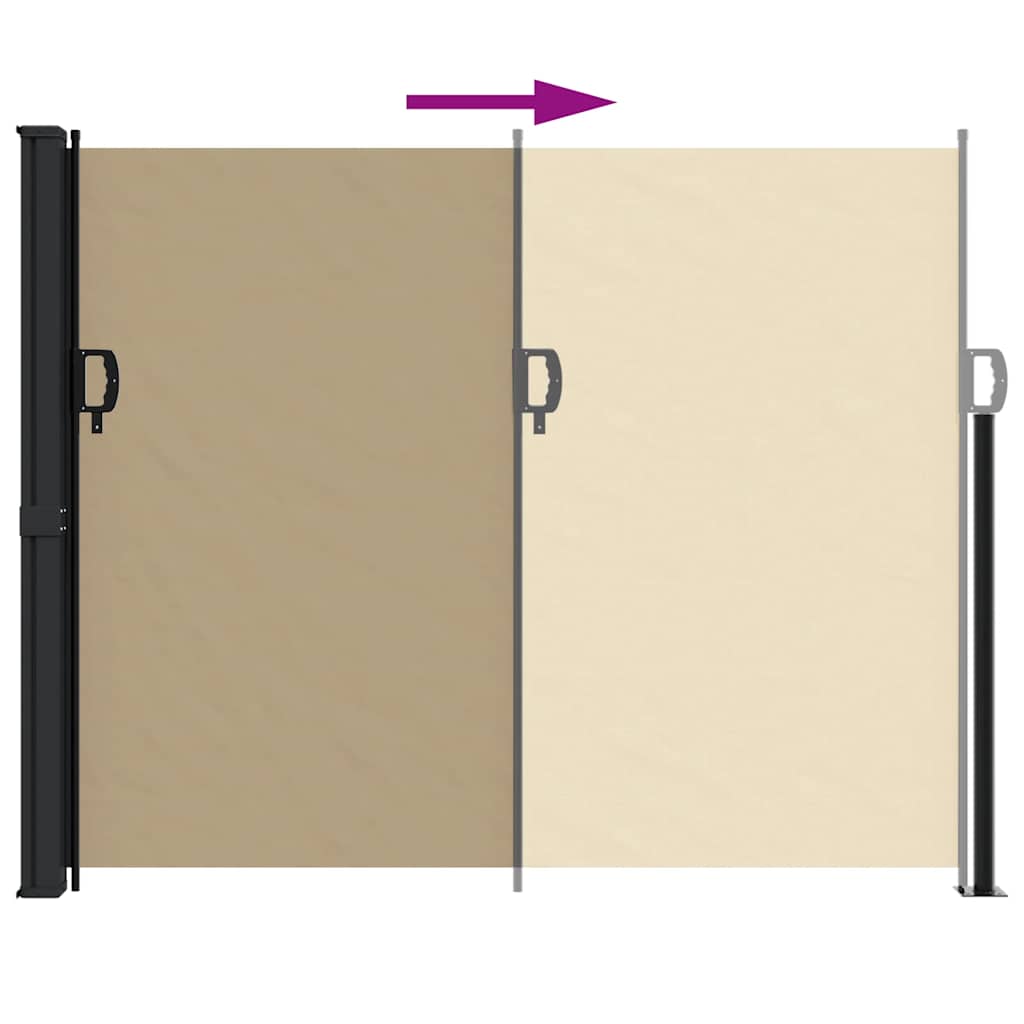 Tenda da Sole Laterale Retrattile Beige 160x300 cm | homemem39