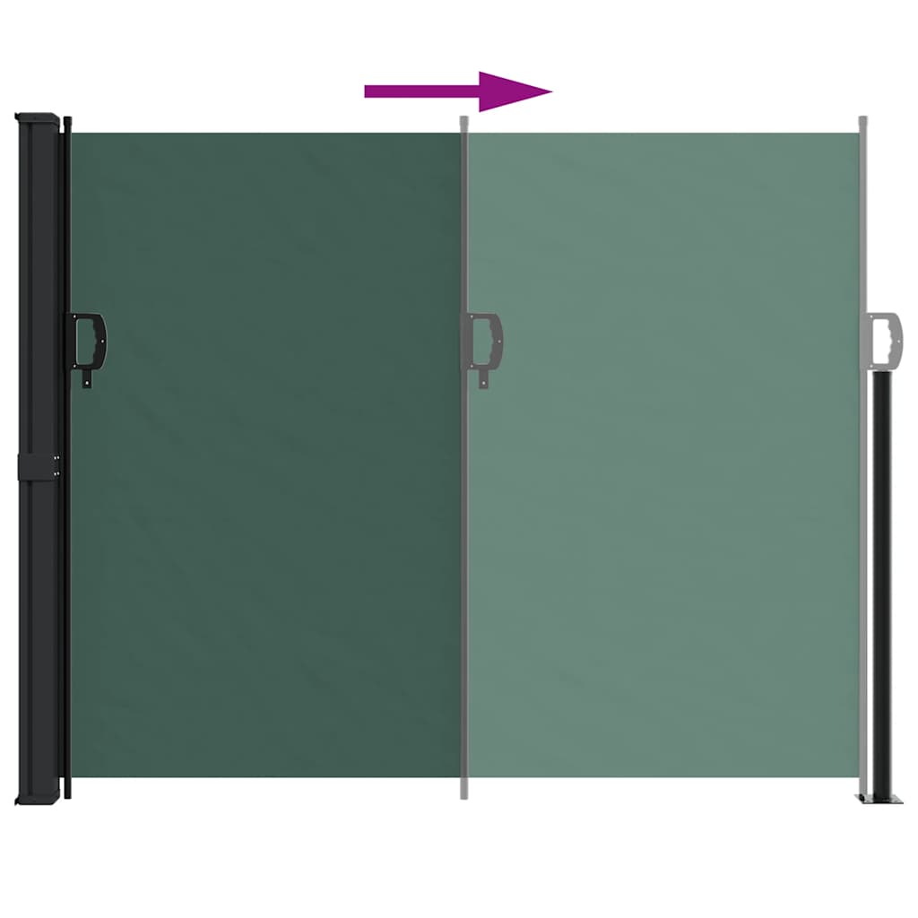Tenda da Sole Laterale Retrattile Verde Scuro 160x300 cm | homemem39