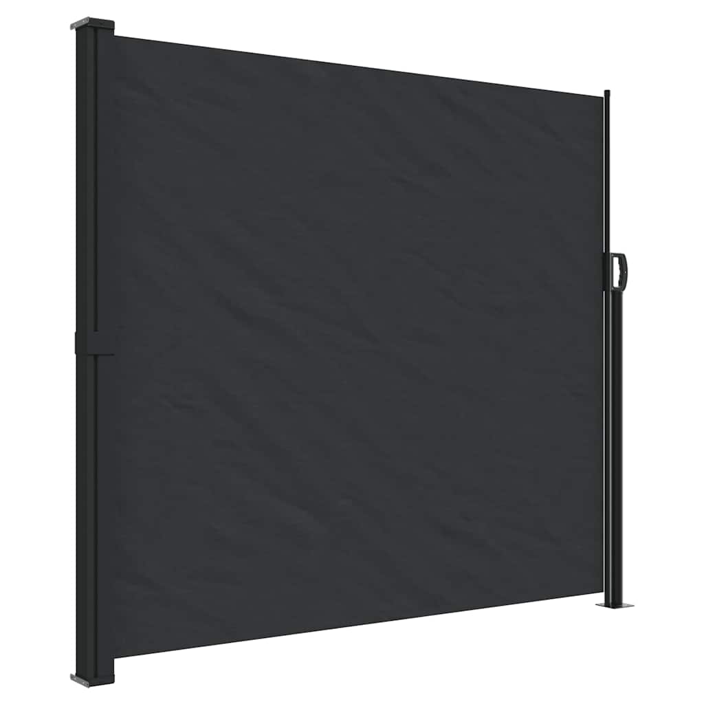 Tenda da Sole Laterale Retrattile Nera 180x300 cm | homemem39