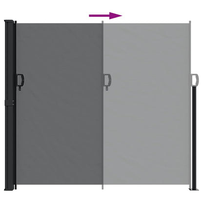 Tenda da Sole Laterale Retrattile Nera 180x300 cm | homemem39