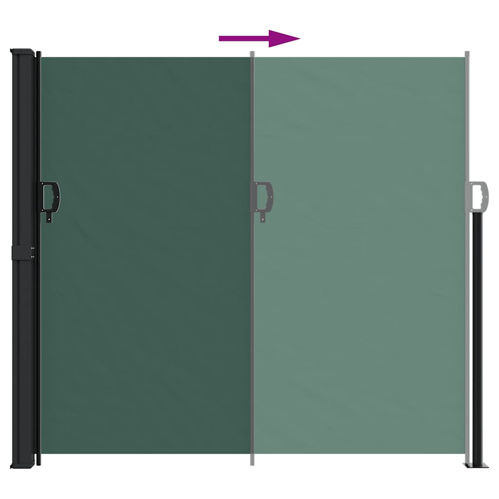 Tenda da Sole Laterale Retrattile Verde Scuro 180x300 cm | homemem39