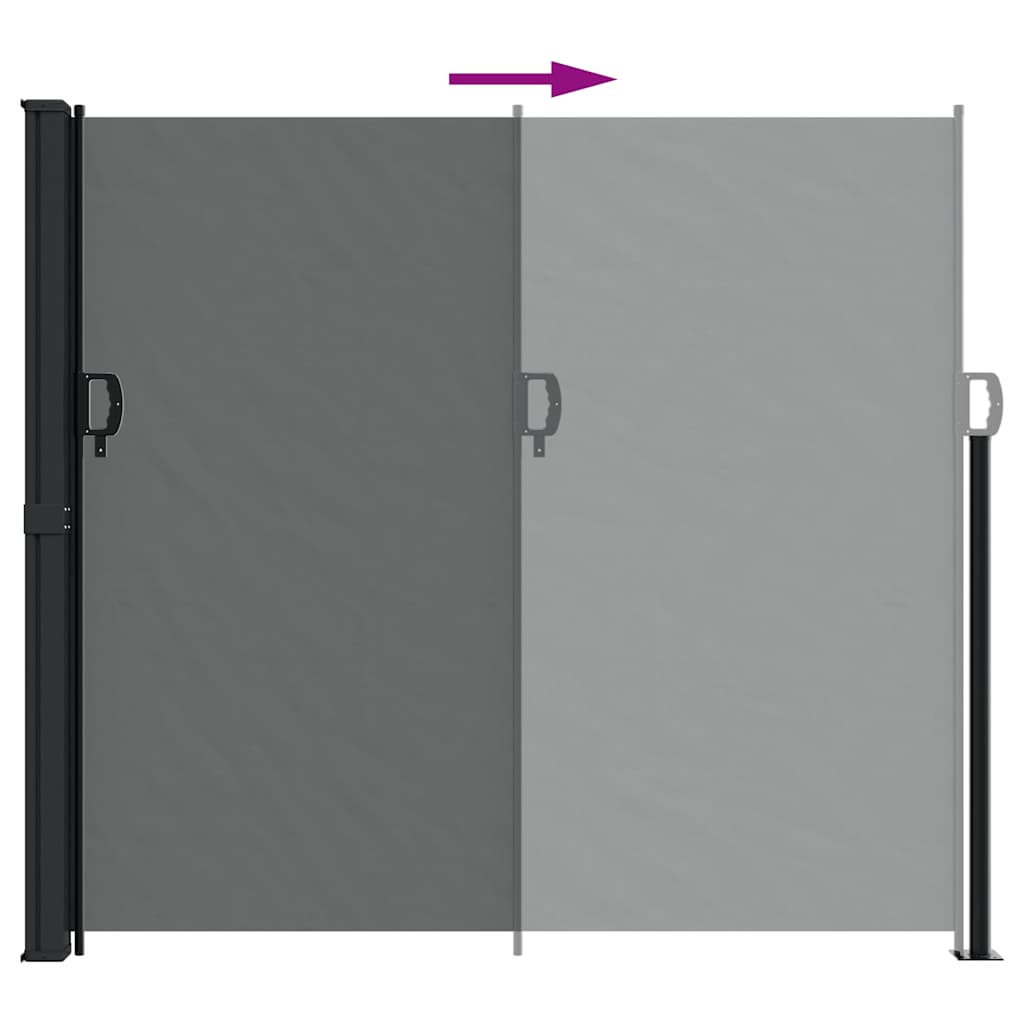 Tenda da sole laterale retrattile antracite 180x300 cm | homemem39
