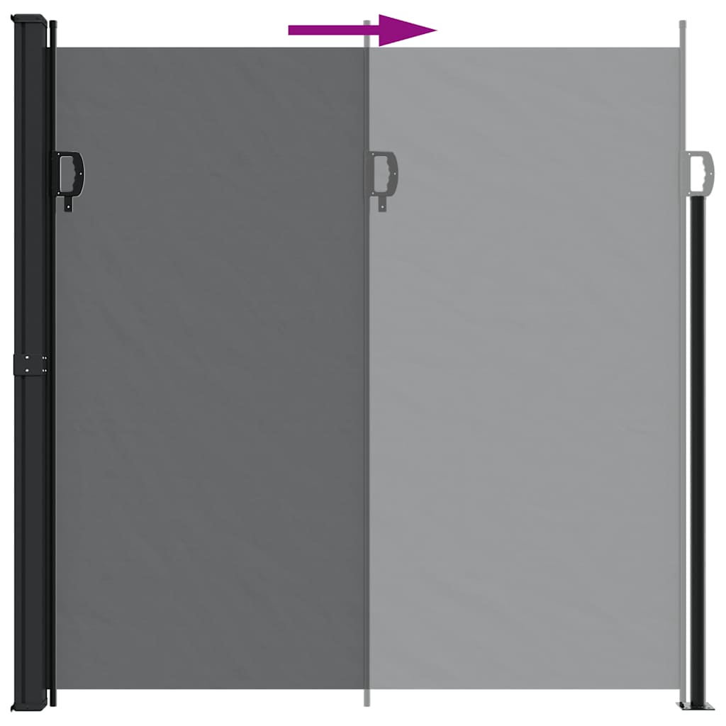 Tenda da Sole Laterale Retrattile Nera 200x300 cm | homemem39