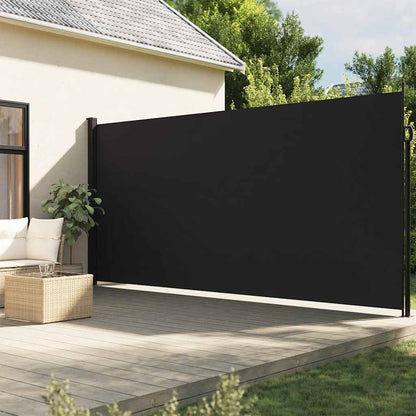 Tenda da Sole Laterale Retrattile Nera 200x300 cm | homemem39