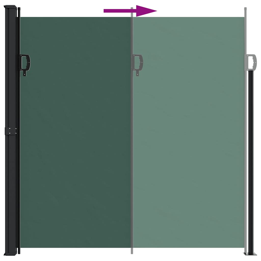 Tenda da Sole Laterale Retrattile Verde Scuro 200x300 cm | homemem39