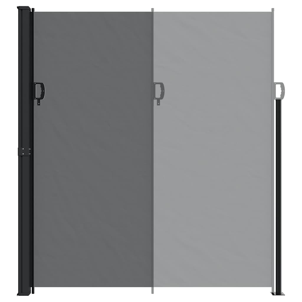 Tenda da Sole Laterale Retrattile Nera 220x300 cm | homemem39