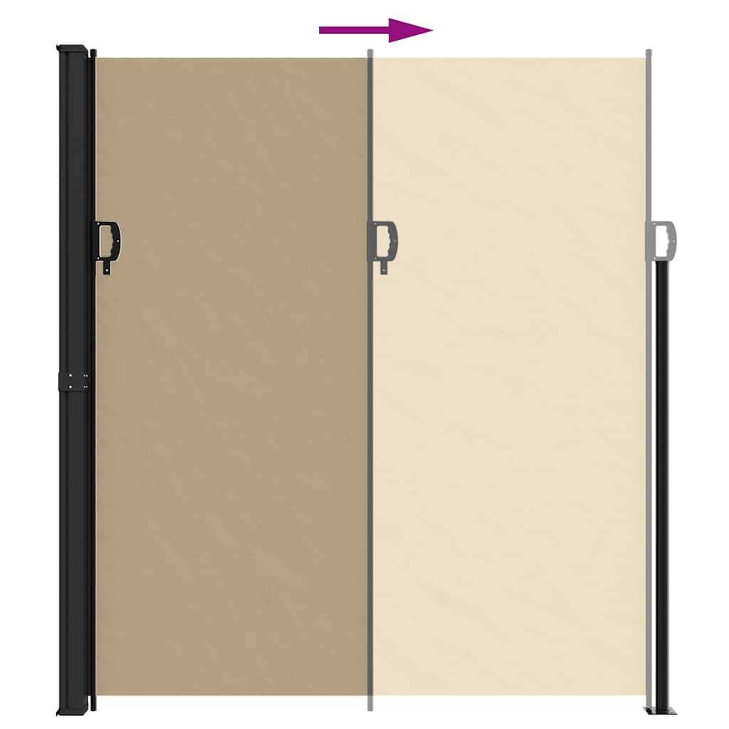 Tenda da Sole Laterale Retrattile Beige 220x300 cm | homemem39