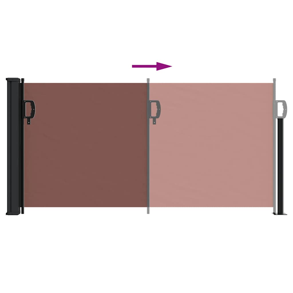 Tenda da Sole Laterale Retrattile Marrone 100x500 cm | homemem39