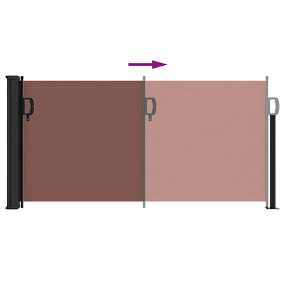 Tenda da Sole Laterale Retrattile Marrone 100x500 cm | homemem39