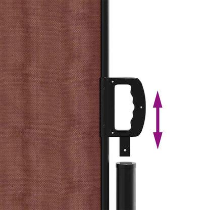 Tenda da Sole Laterale Retrattile Marrone 100x500 cm | homemem39